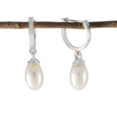 Lucia White Solitaire Stud Earrings for Everyday Glam Pearl White Stud